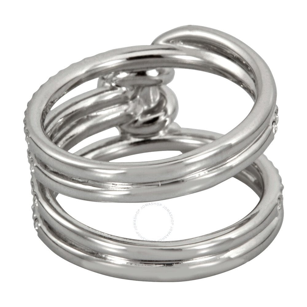 SILVER LIFELONG CLEAR SWAROVSKI CRYSTAL SILVER RING