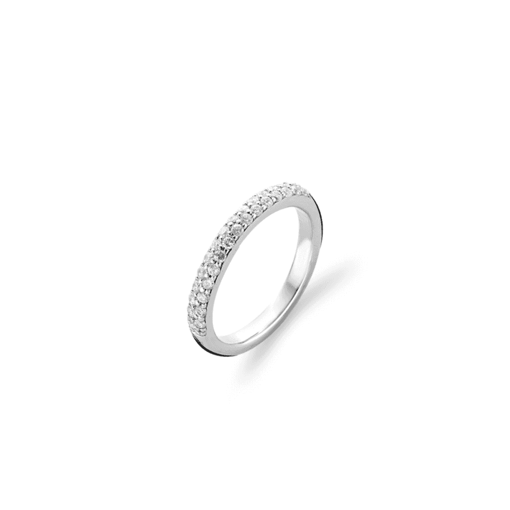 SILVER MILANO ZIRCONIA BAND RING
