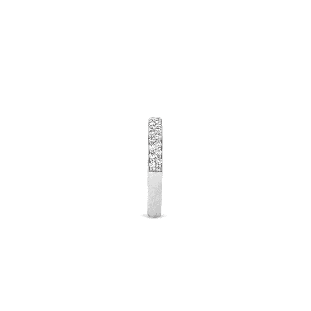 SILVER MILANO ZIRCONIA BAND RING
