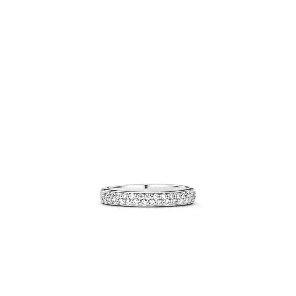 SILVER MILANO ZIRCONIA BAND RING
