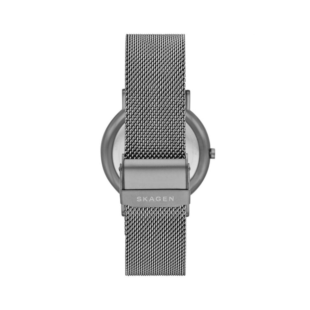 SKAGEN GENTS WATCH, GREY STAINLESS STEEL MESH BRACELET, GREY CASE