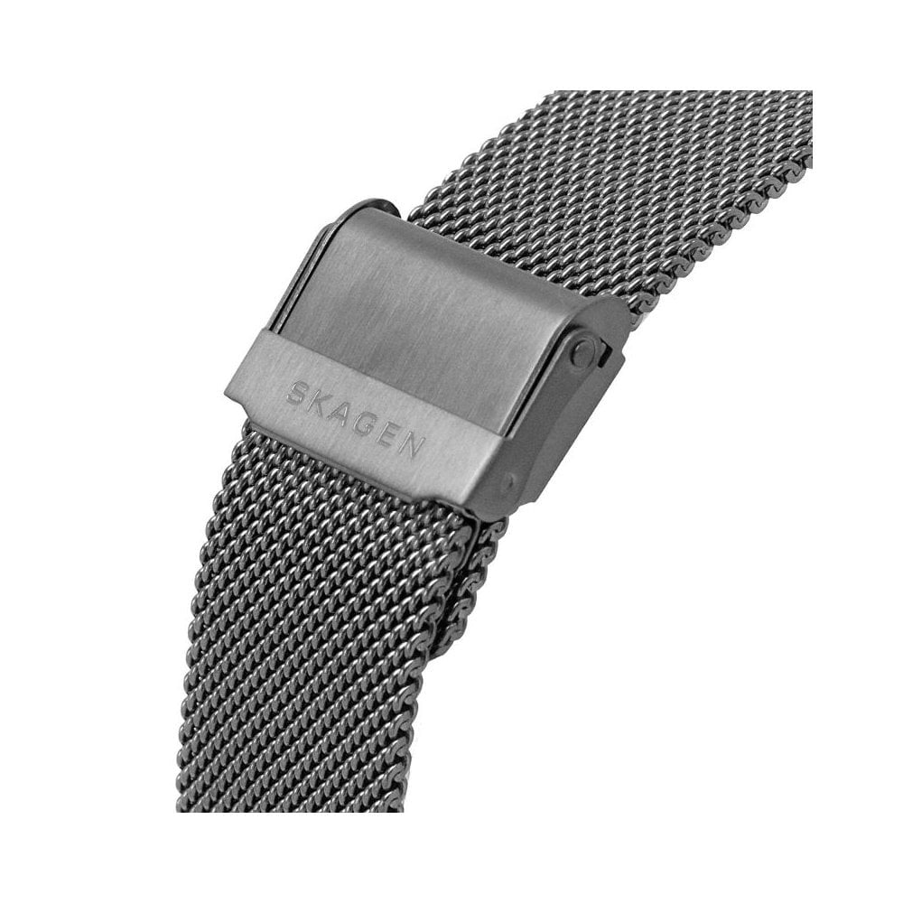 SKAGEN GENTS WATCH, GREY STAINLESS STEEL MESH BRACELET, GREY CASE