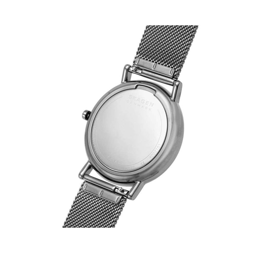 SKAGEN GENTS WATCH, GREY STAINLESS STEEL MESH BRACELET, GREY CASE