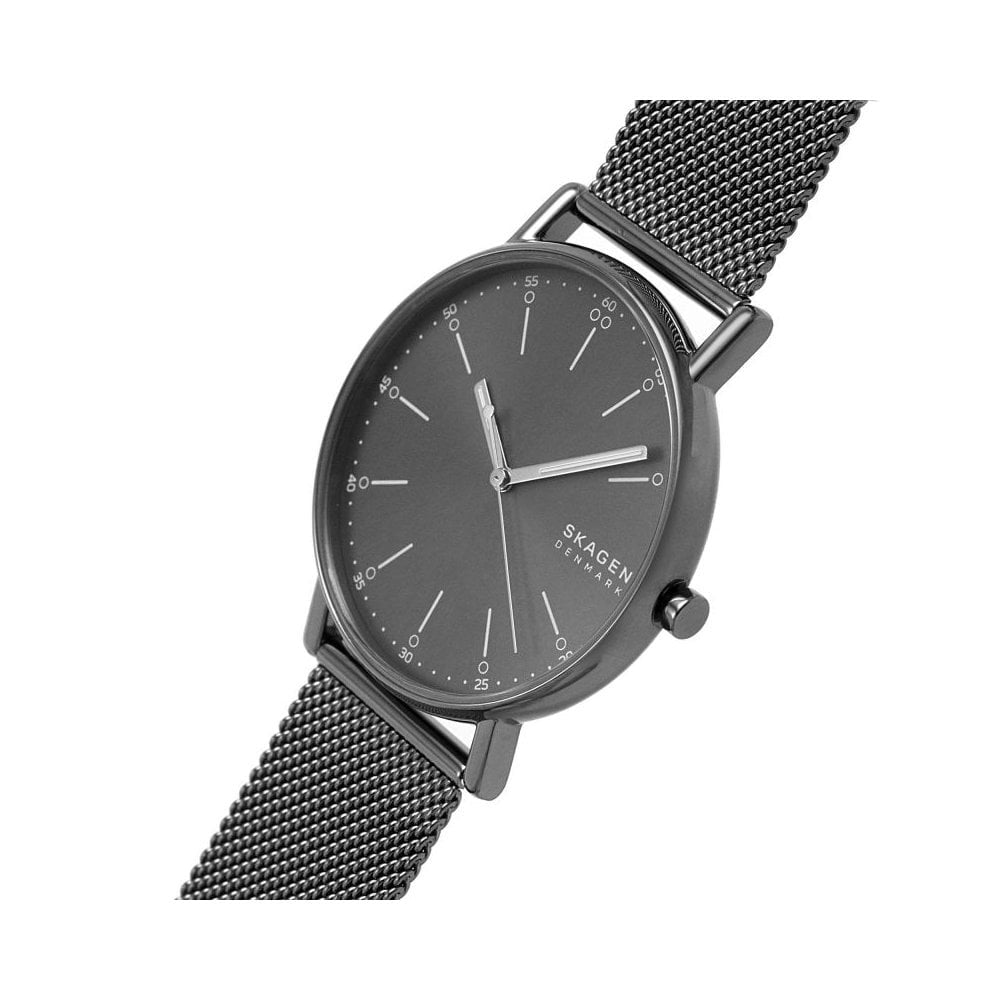 SKAGEN GENTS WATCH, GREY STAINLESS STEEL MESH BRACELET, GREY CASE