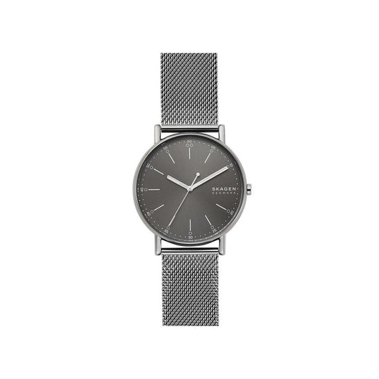 SKAGEN GENTS WATCH, GREY STAINLESS STEEL MESH BRACELET, GREY CASE