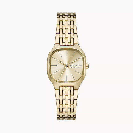 SKAGEN MELLEM LILLE LADIES GOLD STAINLESS STEEL WATCH