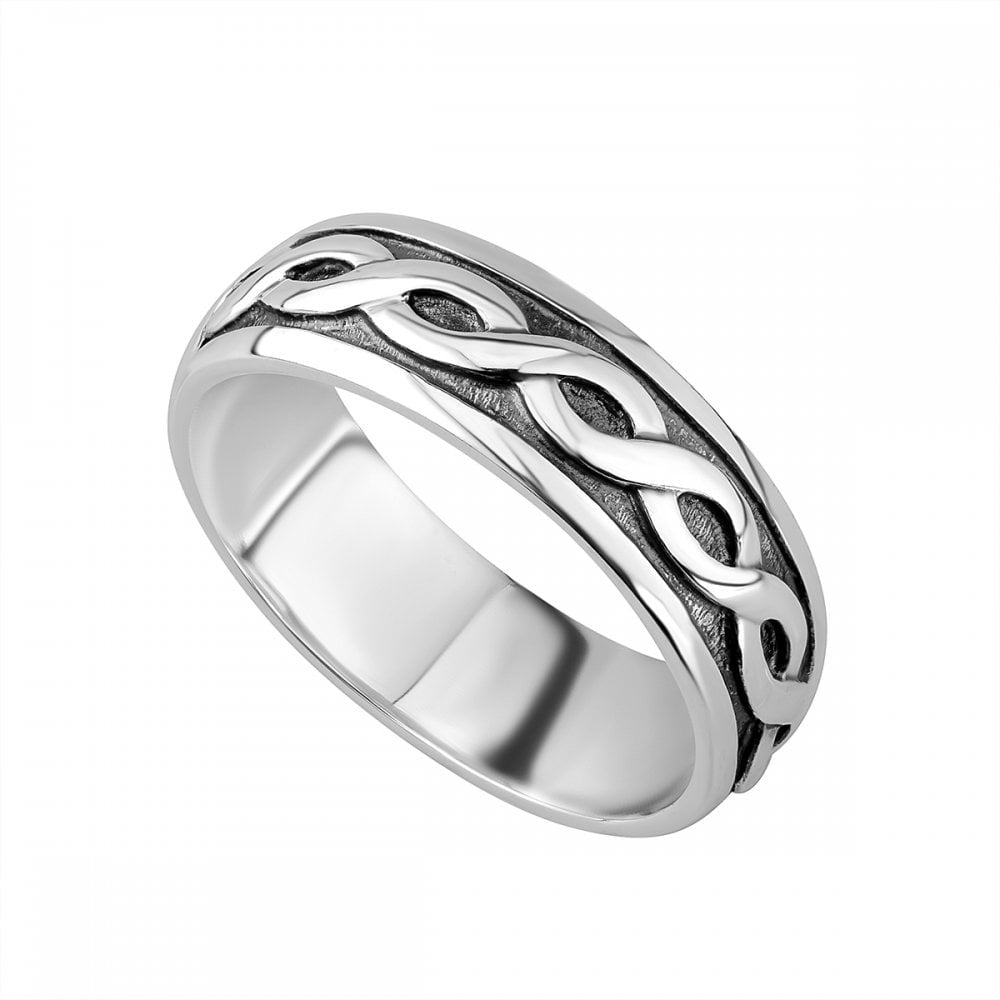 SOLVAR GENTS STERLING SILVER RING BAND 