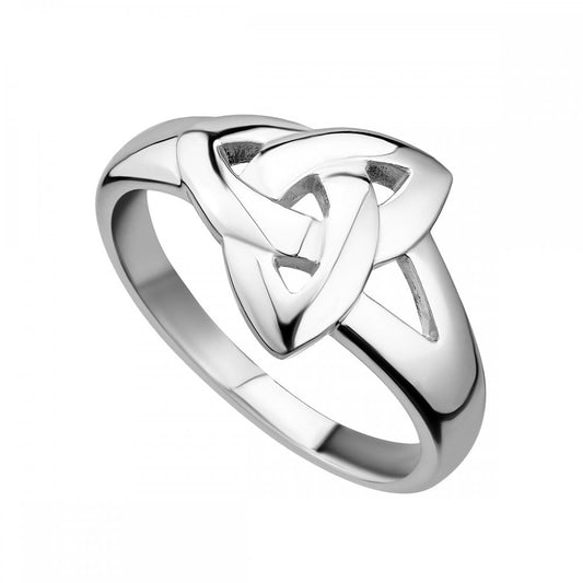 SOLVAR STERLING SILVER PLAIN TRINITY KNOT RING 