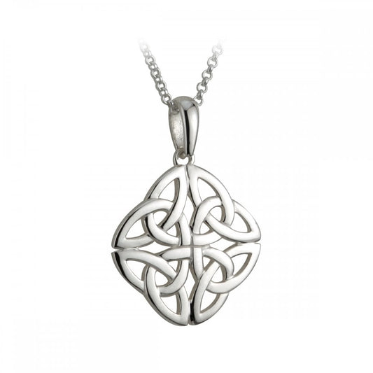 SOLVAR STERLING SILVER TRINITY KNOT PENDANT