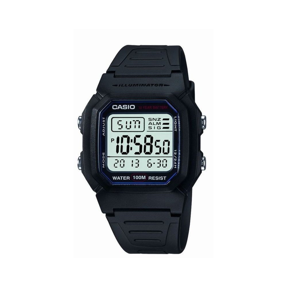 SPORTS GEAR CHRONOGRAPH ALARM WATCH WITH BLACK RUBBER STRAP