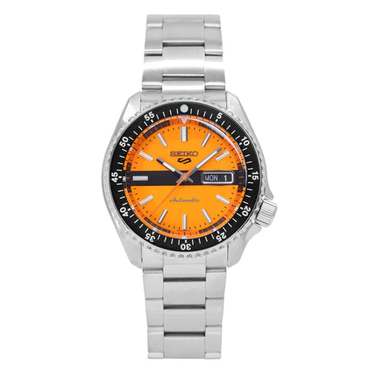 SEIKO 5 'NEW DOUBLE HURRICANE' SPORTS RETRO DIAL GENTS AUTOMATIC STAINLESS STEEL WATCH