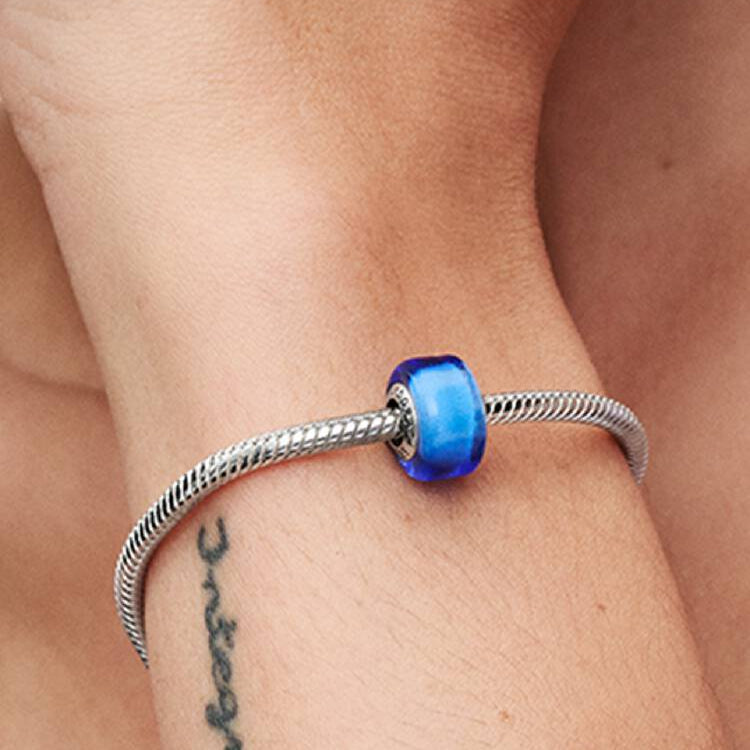 Blue Mini Murano Glass Pandora Charm