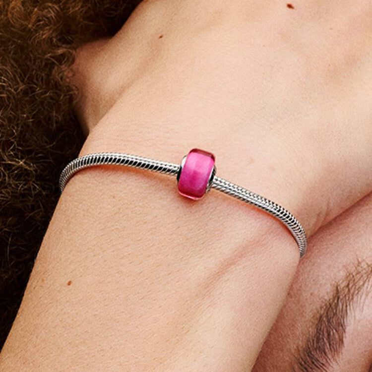 Pink Mini Murano Glass Pandora Charm