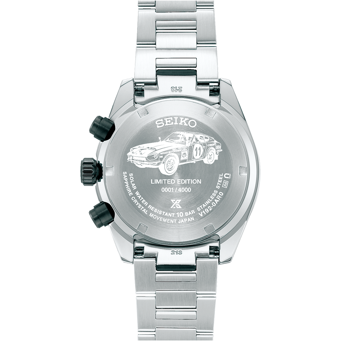 SEIKO WATCH PROSPEX SPEEDTIMER 'DATSUN' LIMITED EDITION SOLAR GENTS STAINLESS STEEL WATCH