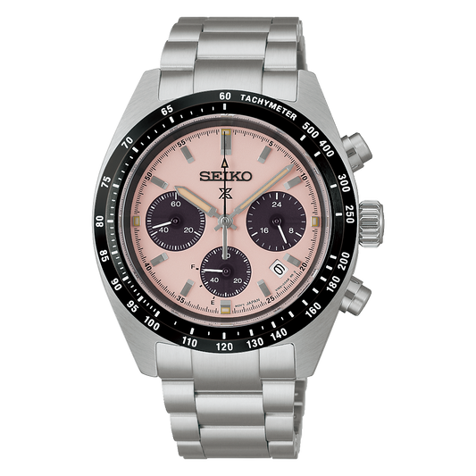 SEIKO PROSPEX NEOCLASSIC PINK SOLAR SPEEDTIMERS WATCH