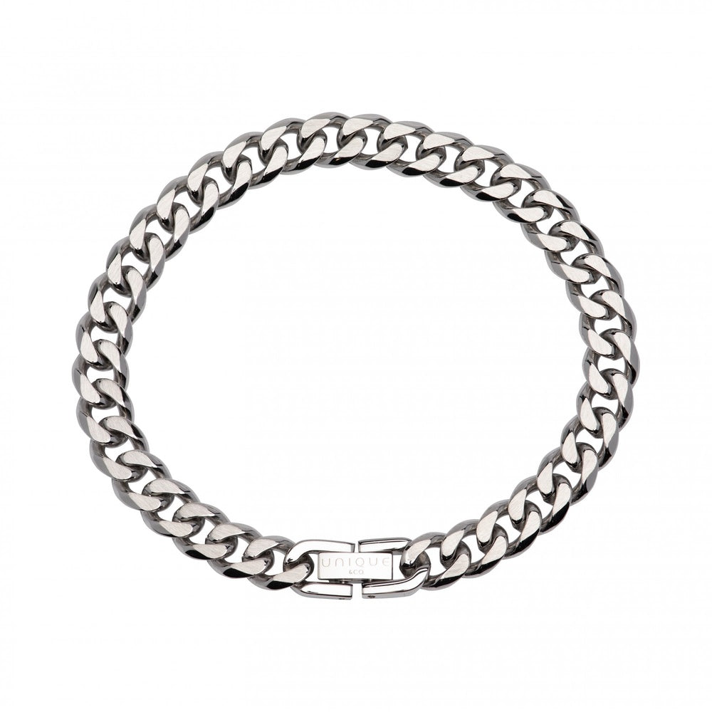 STAINLESS STEEL CURB CHAIN BRACELET