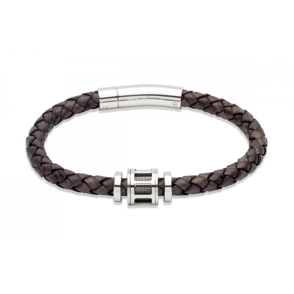 STAINLESS STEEL LEATHER BRACELET