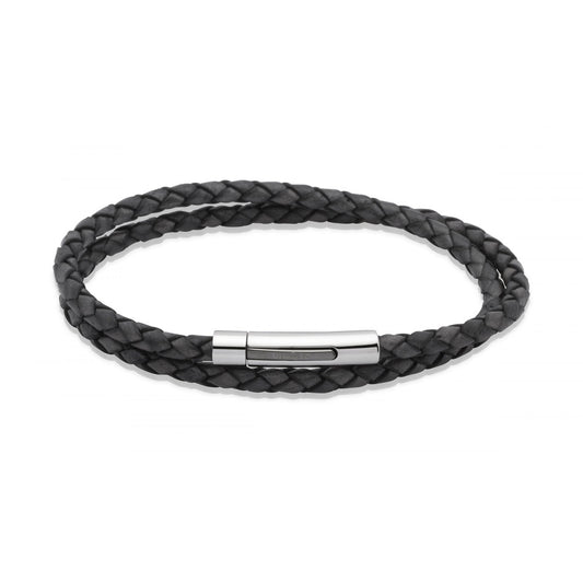 STAINLESS STEEL LEATHER BRACELET