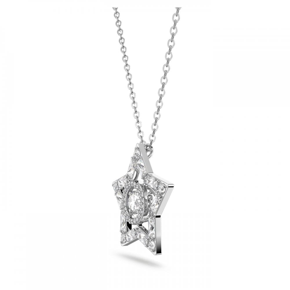 STELLA RHODIUM PLATED STAR PENDANT WITH CLEAR CRYSTAL