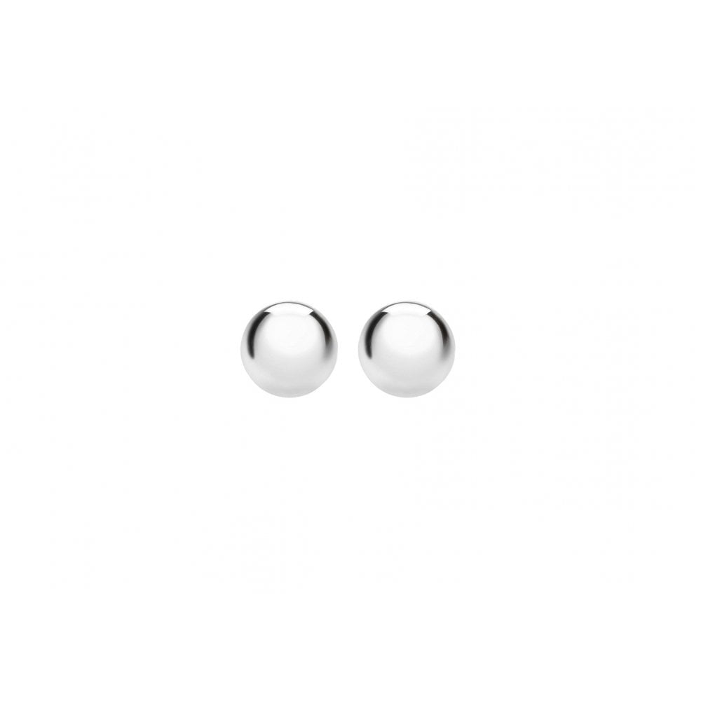 STERLING SILVER 5MM POLISHED BALL STUD EARRINGS
