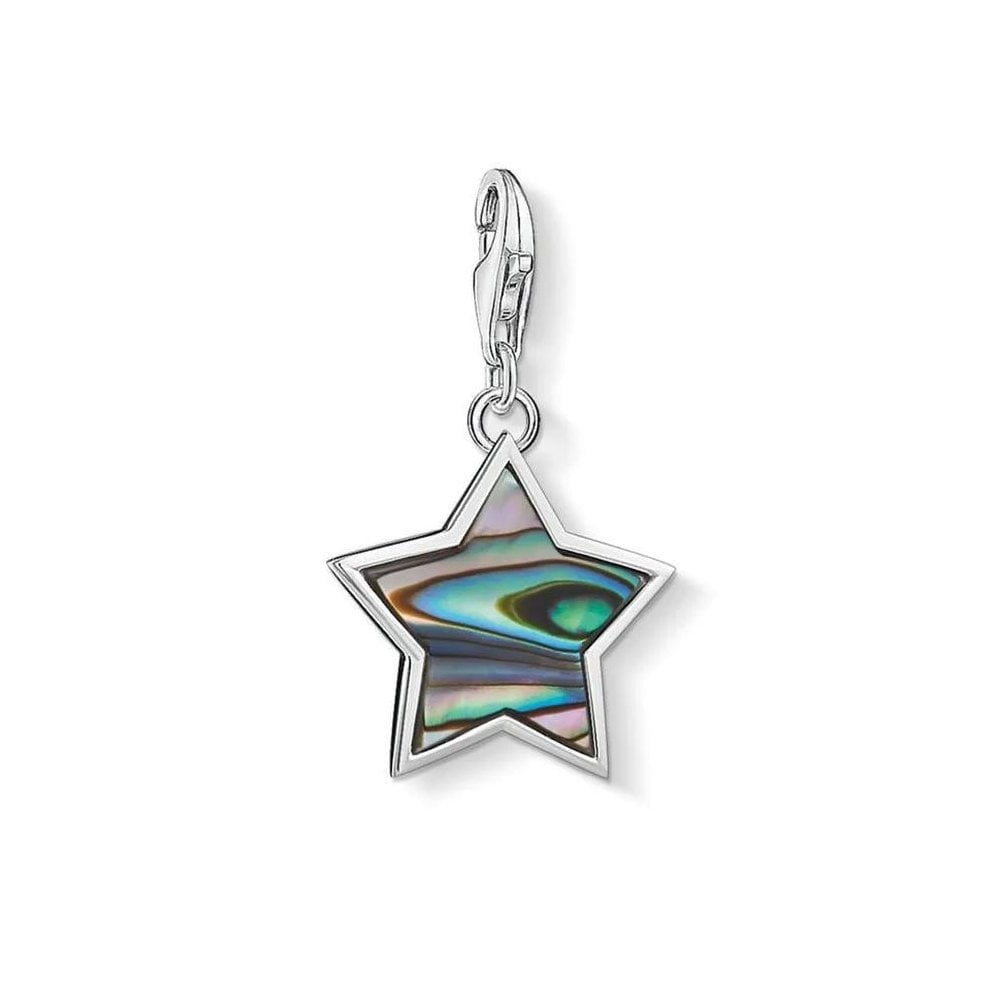 STERLING SILVER ABALONE MOTHER OF PEARL STAR CHARM