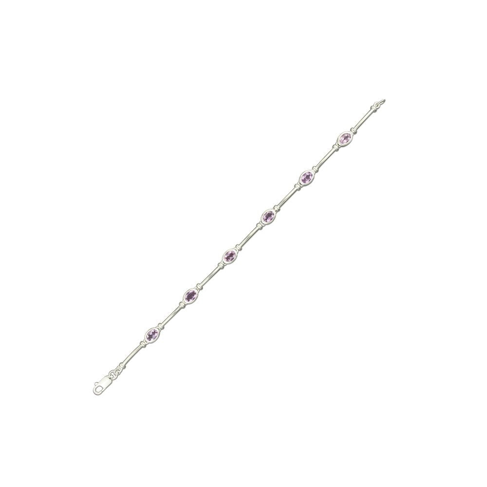 STERLING SILVER AMETHYST BRACELET