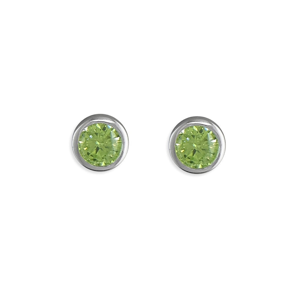 STERLING SILVER AUGUST BIRTHSTONE STUD EARRINGS