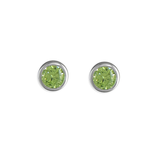 STERLING SILVER AUGUST BIRTHSTONE STUD EARRINGS