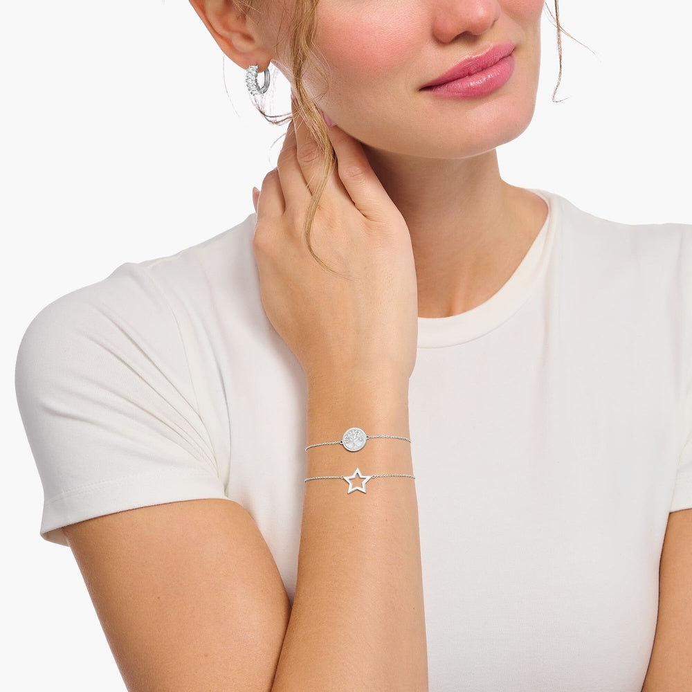 STERLING SILVER BRACELET WITH STAR PENDANT