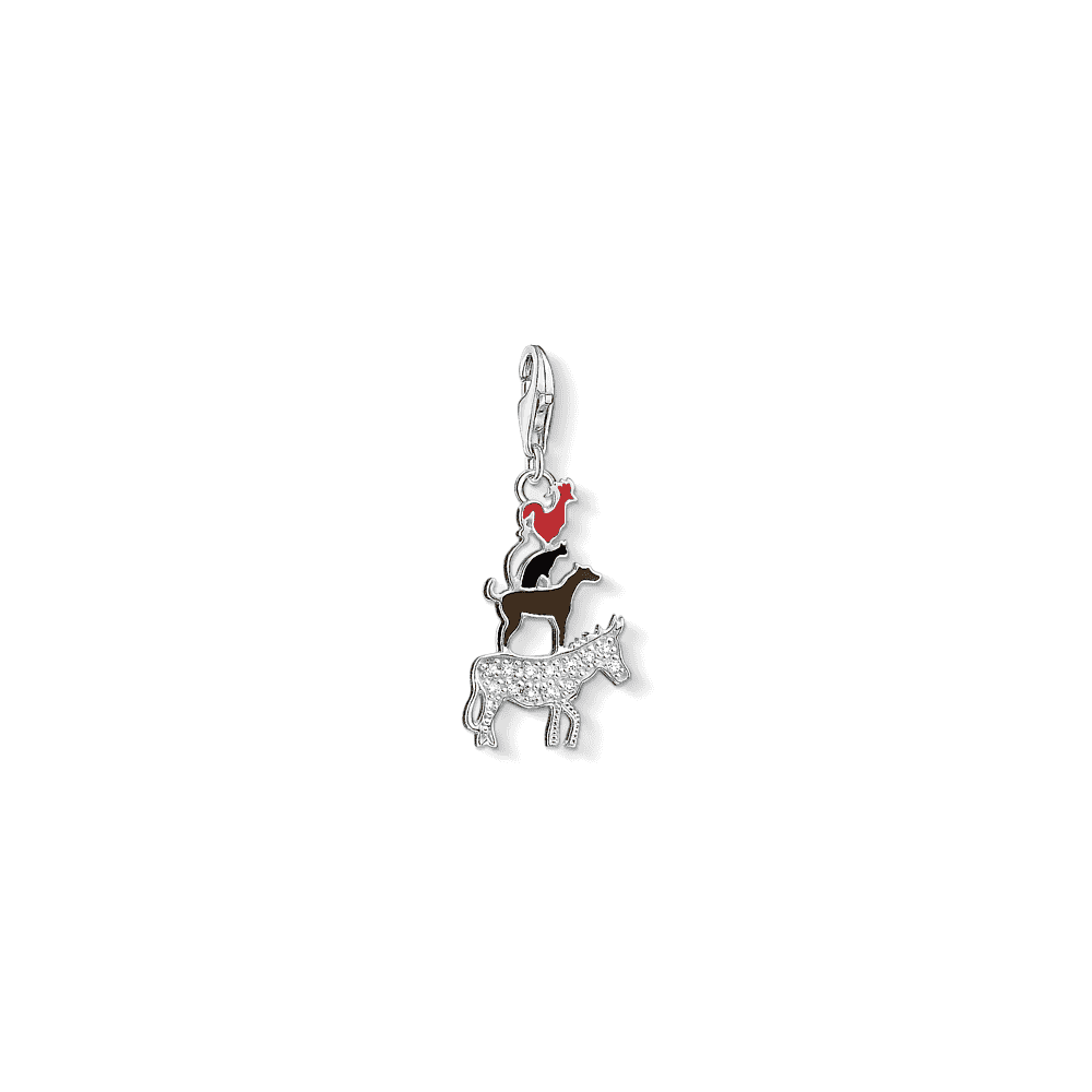 STERLING SILVER BREMEN TOWN MUSICIANS CHARM PENDANT