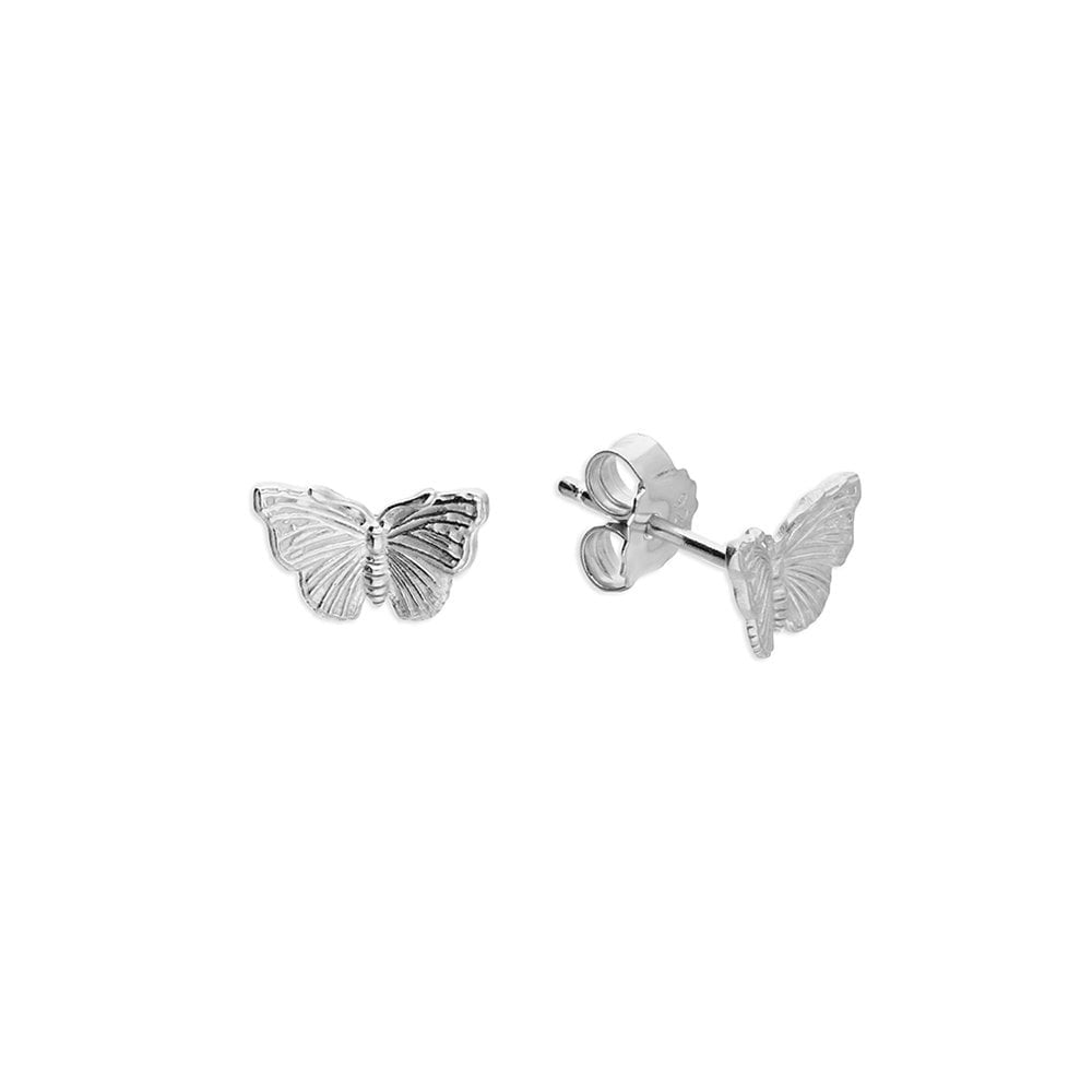 STERLING SILVER BUTTERFLY STUD EARRINGS