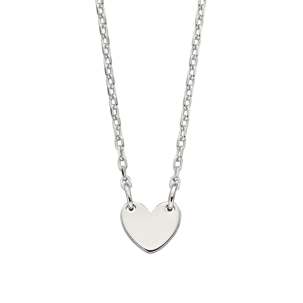 STERLING SILVER CHILDS ENGRAVABLE HEART NECKLACE