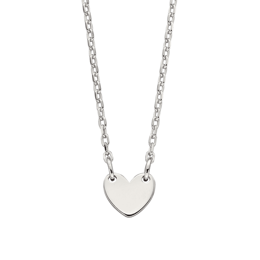 STERLING SILVER CHILDS ENGRAVABLE HEART NECKLACE