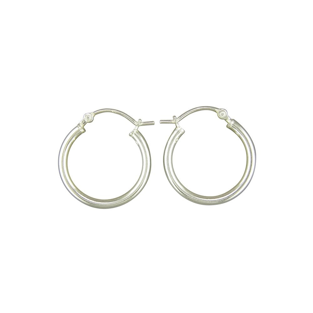 STERLING SILVER CREOLE-HINGED HOOP EARRINGS