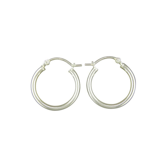 STERLING SILVER CREOLE-HINGED HOOP EARRINGS