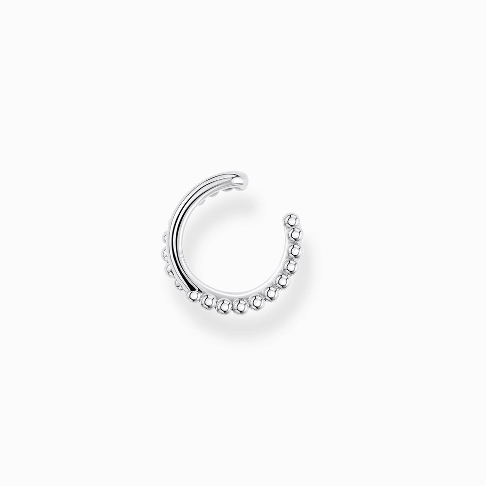 STERLING SILVER CRISS CROSS DOTS EAR CUFF