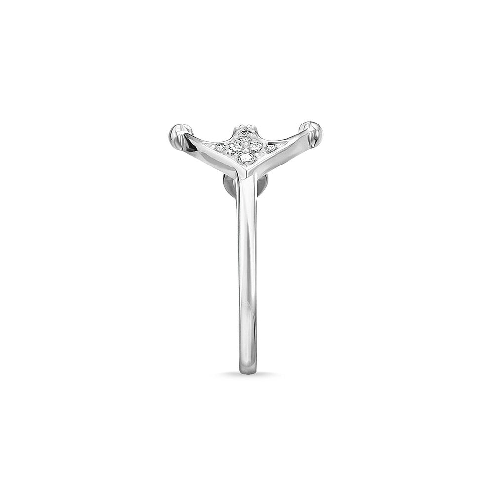 STERLING SILVER CUBIC ZIRCONIA ANCHOR RING