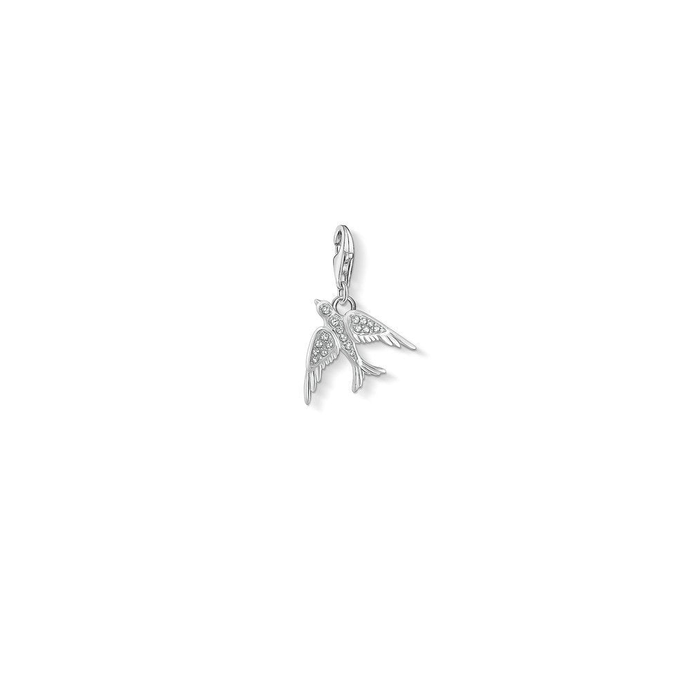 STERLING SILVER CUBIC ZIRCONIA CHARM PENDANT