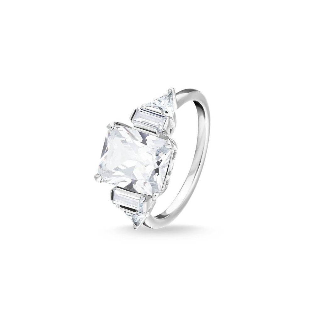 STERLING SILVER CUBIC ZIRCONIA COCKTAIL RING 