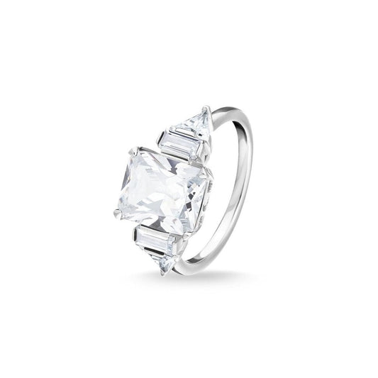 STERLING SILVER CUBIC ZIRCONIA COCKTAIL RING 