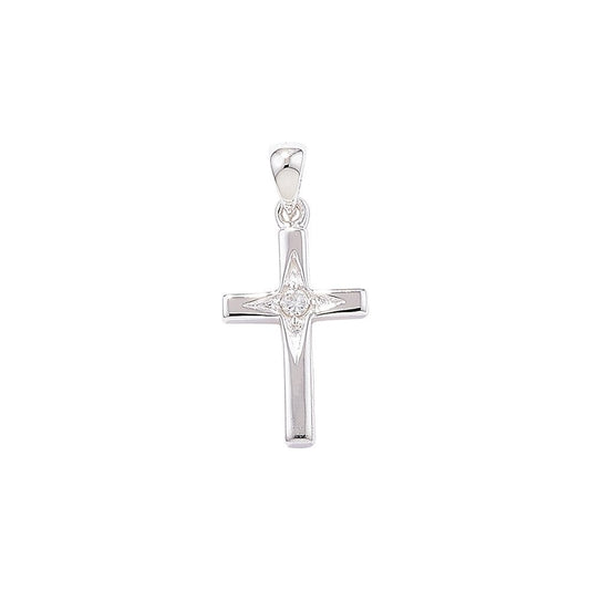 STERLING SILVER CUBIC ZIRCONIA CROSS