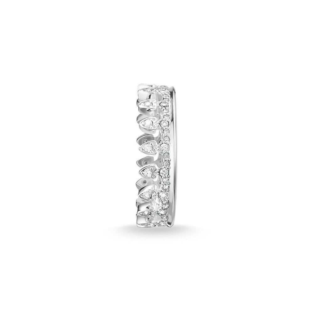 STERLING SILVER CUBIC ZIRCONIA CROWN RING