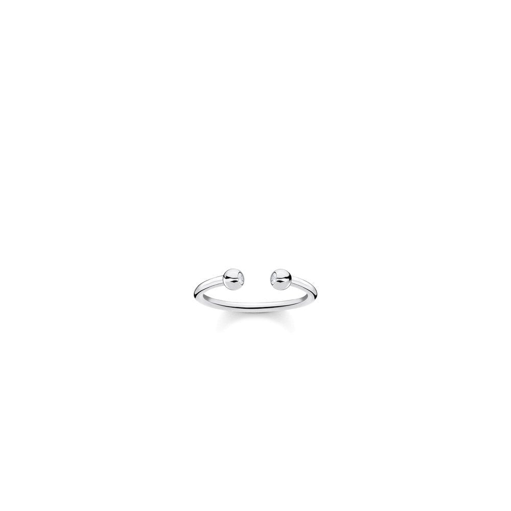 STERLING SILVER CUBIC ZIRCONIA DOT RING