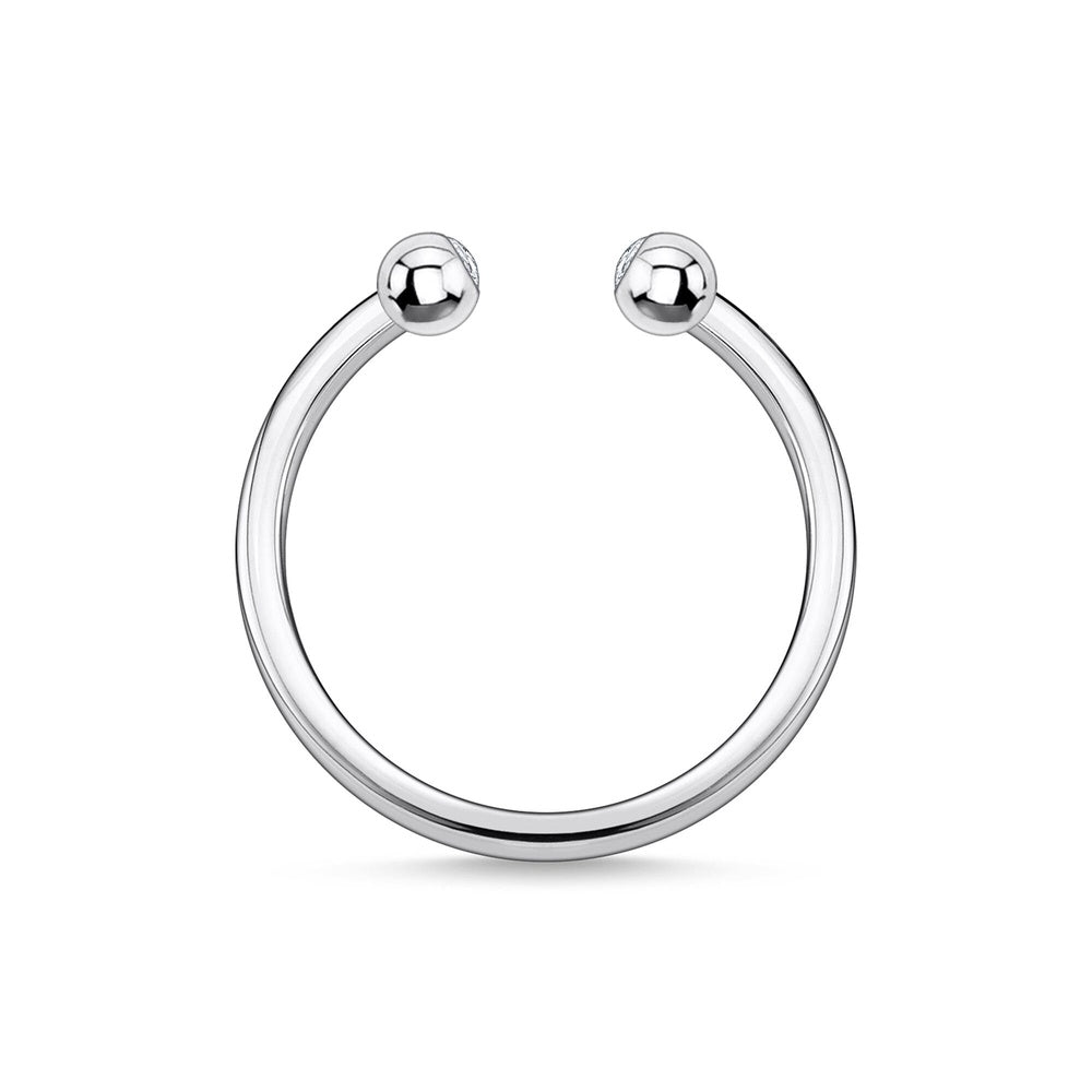 STERLING SILVER CUBIC ZIRCONIA DOT RING