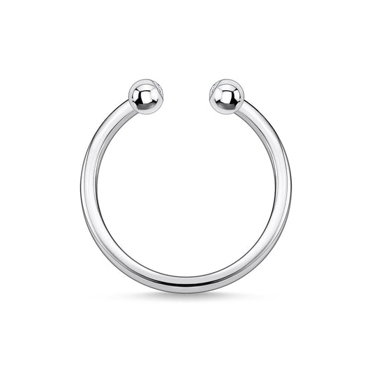 STERLING SILVER CUBIC ZIRCONIA DOT RING