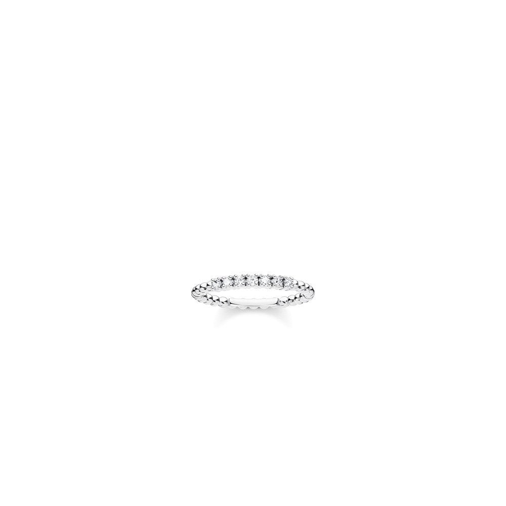 STERLING SILVER CUBIC ZIRCONIA DOTS RING