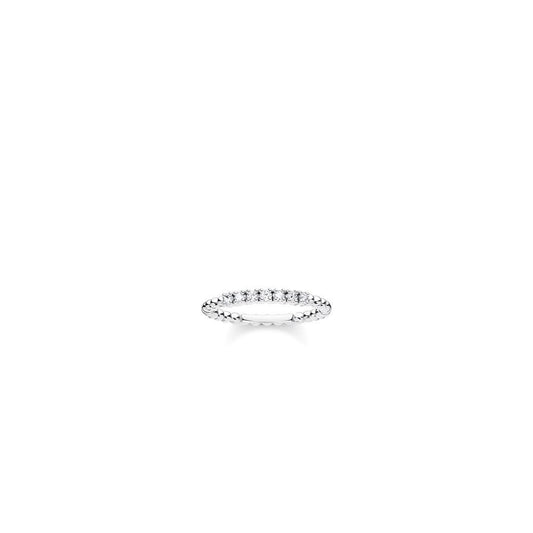 STERLING SILVER CUBIC ZIRCONIA DOTS RING