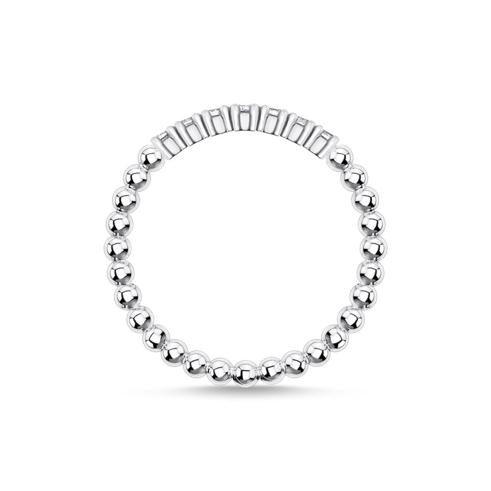 STERLING SILVER CUBIC ZIRCONIA DOTS RING