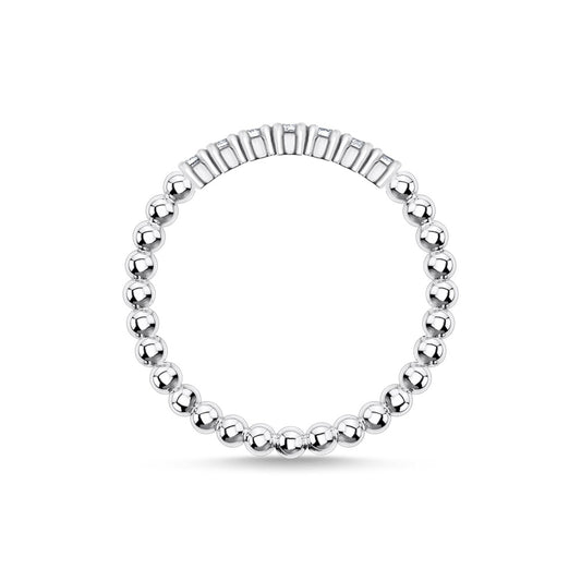 STERLING SILVER CUBIC ZIRCONIA DOTS RING