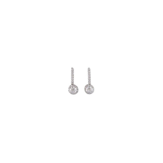 STERLING SILVER CUBIC ZIRCONIA DROP EARRINGS